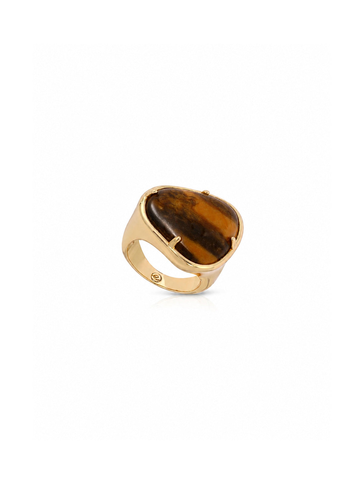 Tiger's Eye Solstice Ring - Tigers Eye with 18k Gold Plating | Ettika