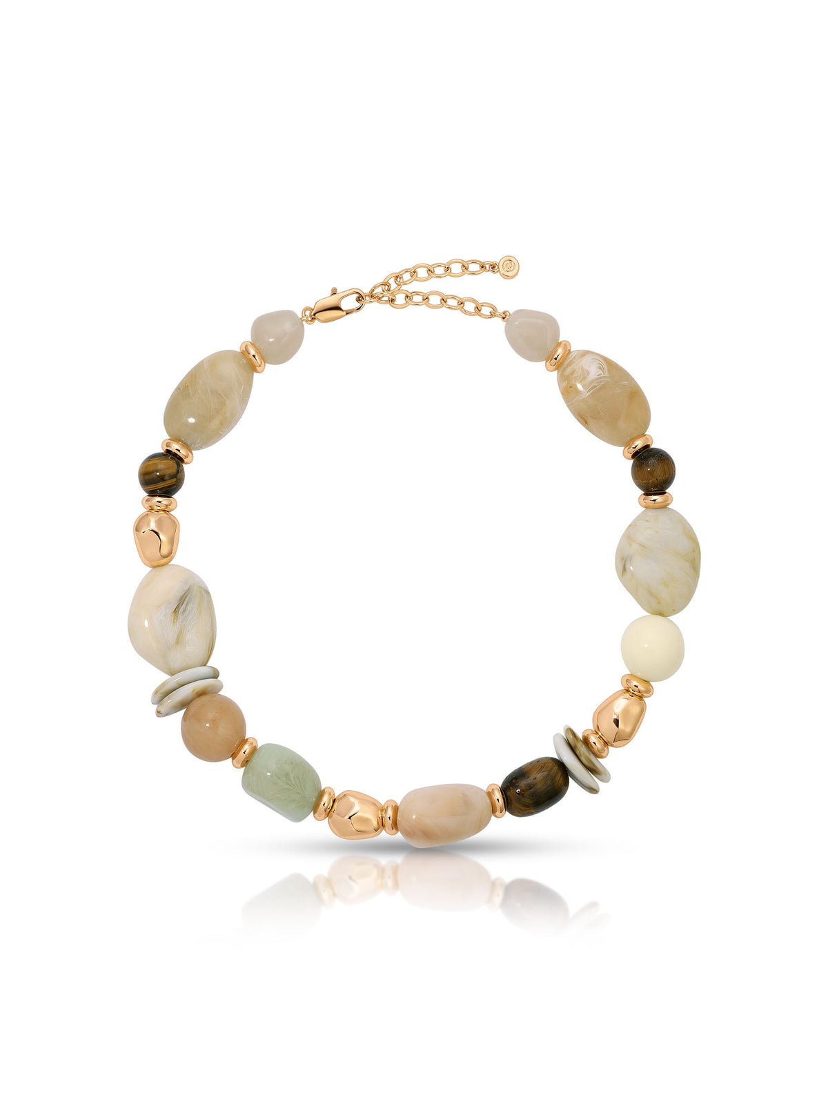 Serene Stone Necklace - Tigers Eye with 18k Gold Plating | Ettika