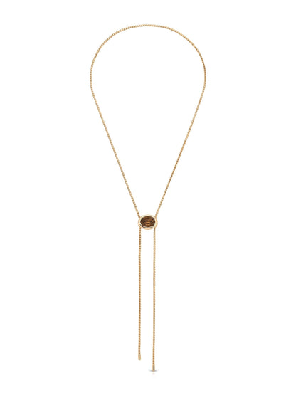 Smokey Quartz Bolo Necklace - Smokey Quartz Crystal with 18k Gold Plating | Ettika