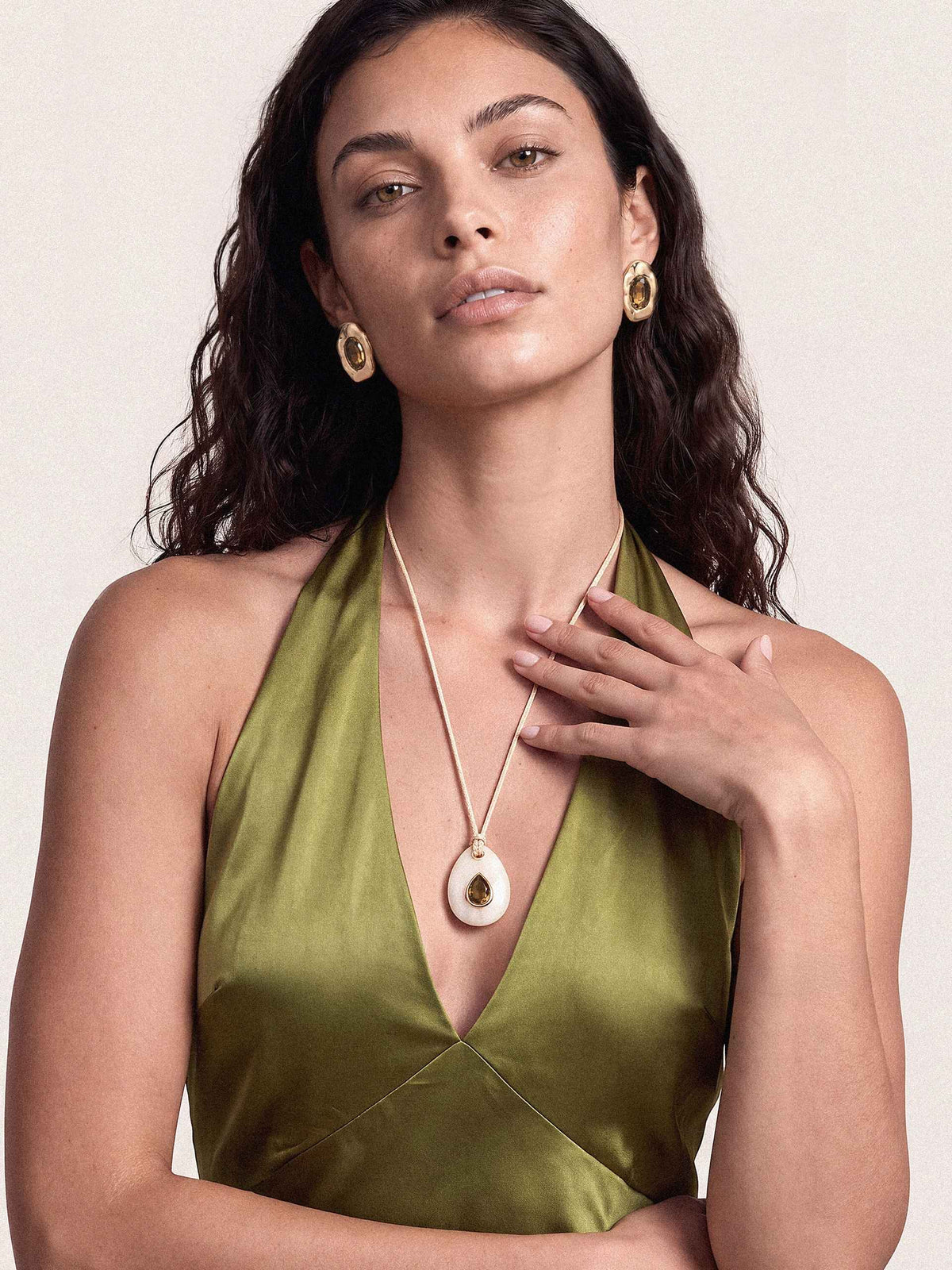 Smokey Quartz Teardrop Set | Ettika