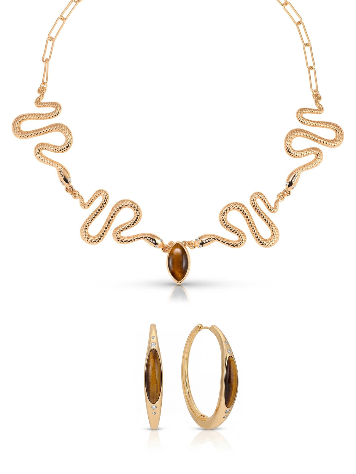 Serpentina Set in Tiger's Eye | Ettika