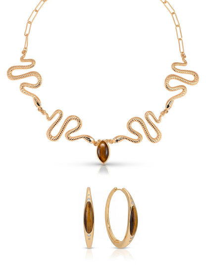 Serpentina Set in Tiger's Eye | Ettika