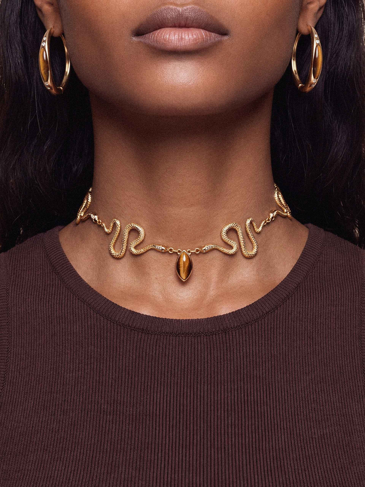Serpentina Set in Tiger's Eye | Ettika