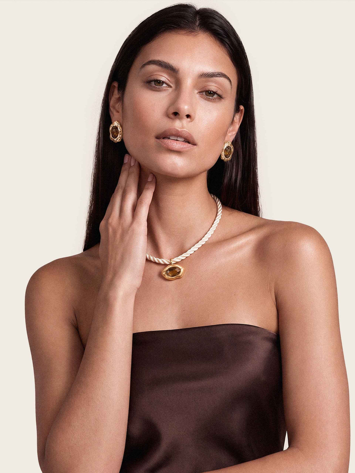 Smokey Quartz Molten Set | Ettika