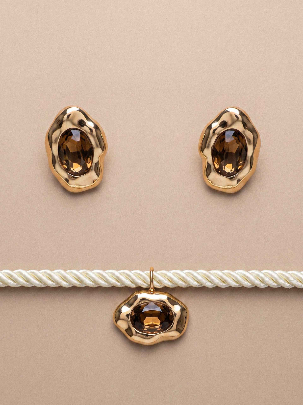 Smokey Quartz Molten Set | Ettika
