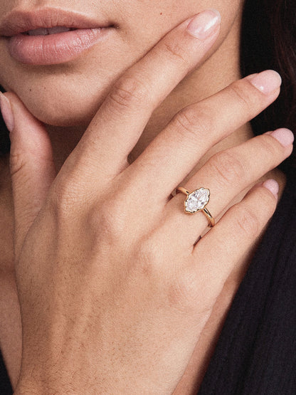 Crystal Luxe Ring - Clear Crystal with 18k Gold Plating | Ettika
